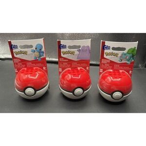 Mega Pokemon Building Set Lot of 3 Squirtle Ditto Bulbasaur Poke Ball New Sealed